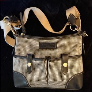Dooney & Bourke Black and Cream Crossbody Bag